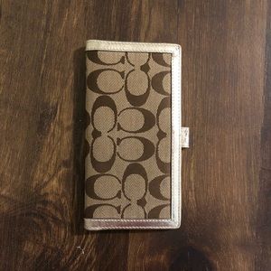 BRAND NEW Coach Metallic Checkbook cover/wallet